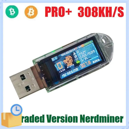 NMminer USB Nerdminer 308KH/S Solo BTC Lottery Miner Color Display