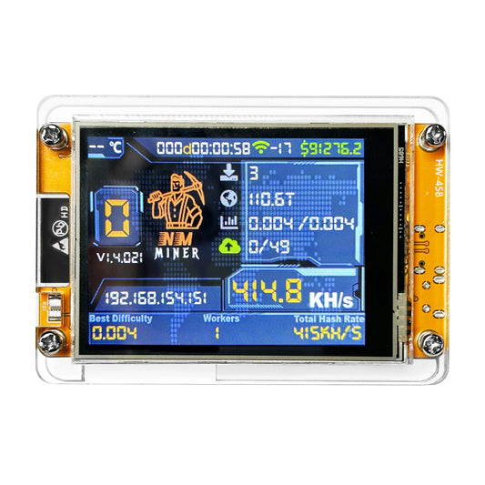 NMMiner V2 960KH/s Hashrate Bitcoin Lucky Miner 2.8 inch Smart Display ESP32-2432S028R DROOM